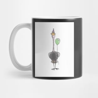 Ostrich with Balloon - Happy Birthday Mug